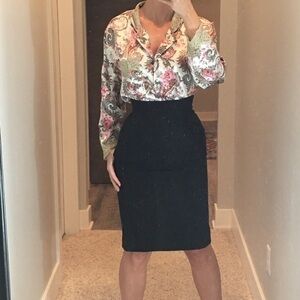 Vintage gold label Victoria’s Secret floral shirt